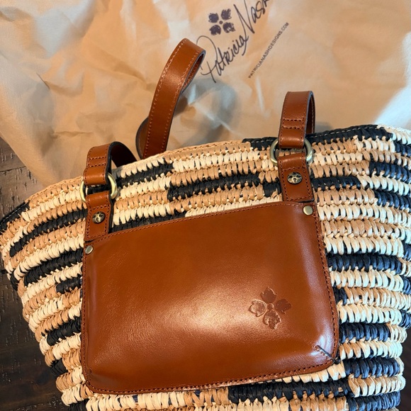 Patricia Nash Black and Tan Striped Tote - Picture 2 of 9